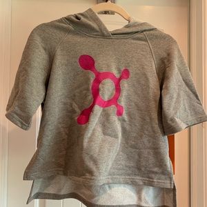 Orangetheory cropped splat short sleeve sweatshirt